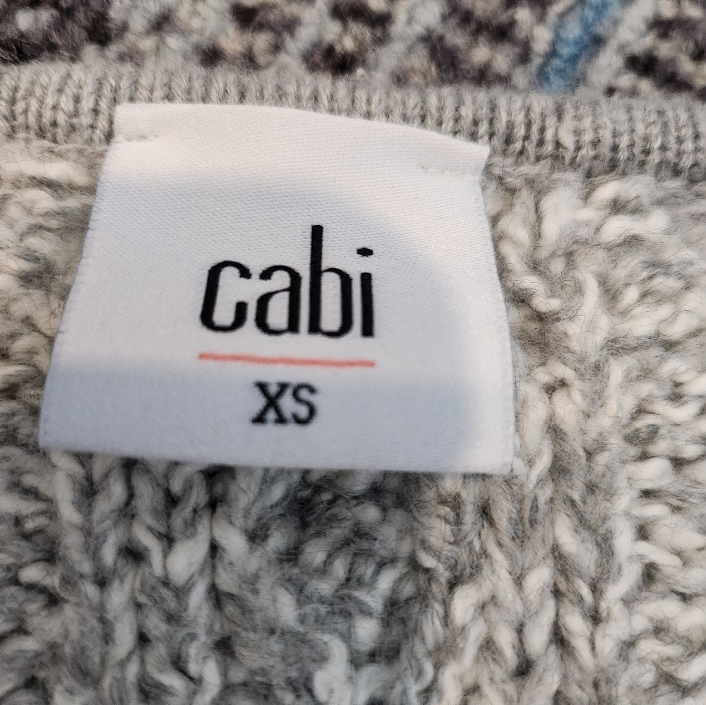 CAbi Gray V-Neck Sweater - Boxy/Cozy - Picture 5 of 11